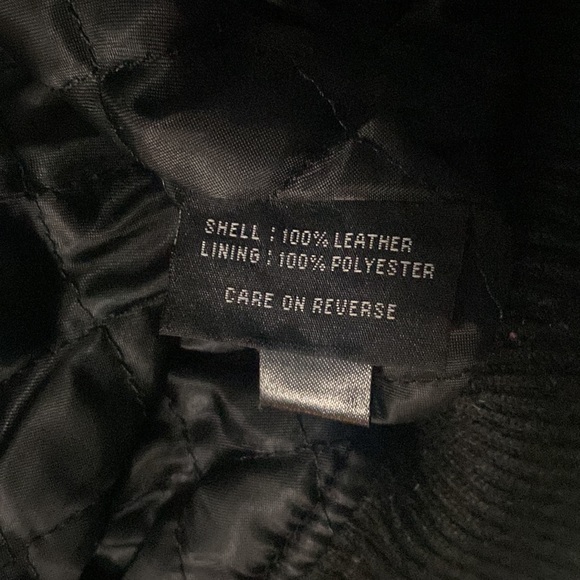 Prague leather cropped bomber jacket- size Medium - Picture 10 of 12